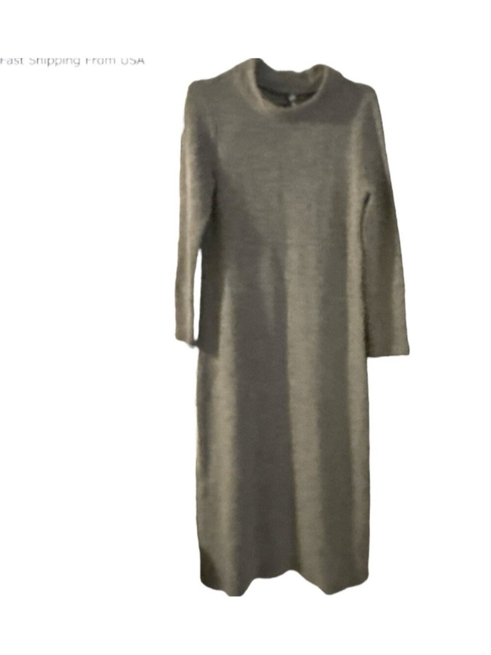 Uncle Frank Women Mock Long Sweater Confetti Dress Grey Size Small